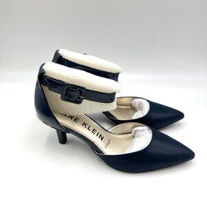 Anne Klein Womens Size 6‎ Fabulist Navy Blue D'Orsay Pumps Kitten Heels Shoes